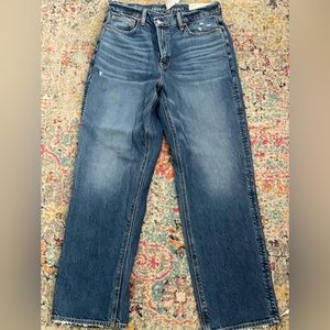 Dark wash, wide leg curvy style, size 8